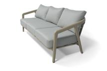 Диван 4SIS "Брюссель" диван трехместный из искусственного ротанга, цвет серый, каркас под дерево (холодно-бежевый) арт. DF25101-S3