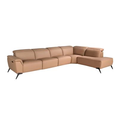Диван Angel Cerda Диван модульный 5-ти местный 6280 с правым шезлонгом из светло-коричневой кожи арт. 469909