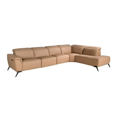 Диван Angel Cerda Диван модульный 5-ти местный 6280 с правым шезлонгом из светло-коричневой кожи арт. 469909