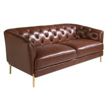 Диван Angel Cerda Диван 2-х местный 6139/KF106-2P-M1595 кожаный с золотистыми стальными ножками арт. 119309