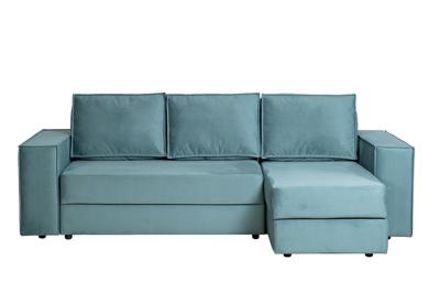 Диван Garda Decor Диван Bergamo трехм.раскл.угл. правый вел.бирюз.Vel43 250*160*90 арт. BERGAMO-3MR-1K-БИРЮЗОВЫЙ-Vel43