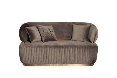 Диван Garda Decor 102AN-DIV-1302-KOR Диван Glarus двухместный, велюр коричневый 170*88*86см арт. 102AN-DIV-1302-KOR