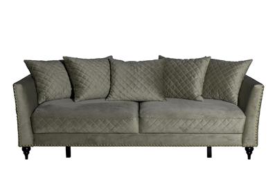 Диван Garda Decor Диван Sorrento 230M трехм.раск,велюр оливковый Colt1002-OLIV 230*101*86 арт. SORRENTO-230M-Colt1002-OLIV