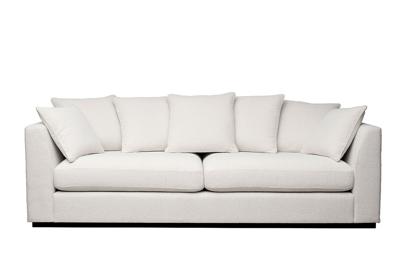 Диван Garda Decor Диван Roberto трехместный, букле кремовый Flona SVBEG 250*100*90см арт. ROBERTO-250-FLONA SVBEG