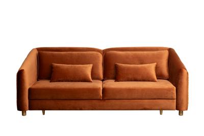 Диван Garda Decor Диван Треви(Trevi) 230М(К) трехм раскл с кантом оранж Pad32+Lattice ORANG 232*103*88см арт. TREVI-230M-Pad32+Lattice ORANG
