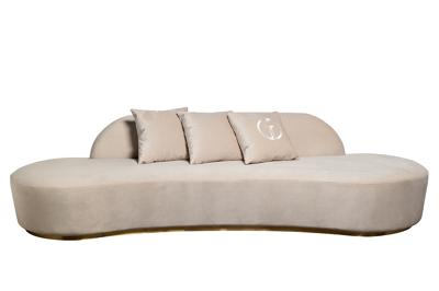 Диван Garda Decor 87YY-DIV2262 Диван Леа (Lea) трехместный, велюр кремовый 290*112*75см арт. 87YY-DIV2262