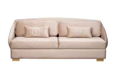Диван Garda Decor Диван Палаццо(Palazzo) 240М трехм. раскладной беж Bel06+Ром07 240*105*95см арт. PALAZZO-240M-Bel06+Ром07