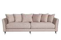 Диван Garda Decor Диван Sorrento 250 трехмест., велюр крем-брюле Bel42 250*101*90 арт. SORRENTO-250-2K-КР-БРЮЛЕ-Bel42
