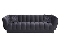 Диван Garda Decor Диван Fabio трехмест. велюр синий Gen12 239*95*72см, 2 подушки арт. FABIO-3-2K-СИНИЙ-Gen12