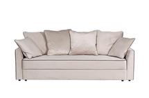 Диван Garda Decor Диван Mores(K)кант трехмест.раскл. велюр беж. Bel09 226*103*94 арт. MORES(K)-2K-КРЕМ-Bel09+Vel35
