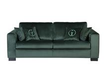 Диван Garda Decor Комплект мебели №24 Ralph трехм. раскл.,серо-зел. Bel37 с подуш. арт. ZN-134856