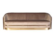 Диван Garda Decor 87YY-1890-3 BRN Диван трехместный велюр серо-коричн. 238*91*83см арт. 87YY-1890-3 BRN