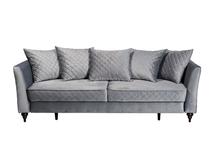 Диван Garda Decor Диван Sorrento(K) 230M трехм.раск c кантом,велюр св.серый Bel40+Bel40 230*101*86 арт. SORRENTO(K)-230M-2K-СВ.СЕРЫЙ-BEL40+BEL40