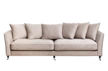Диван Garda Decor Диван Sorrento 250 трехмест., велюр св.серый Colt030-SVBEG 250*101*90 арт. SORRENTO-250-1K-Colt030