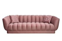 Диван Garda Decor Диван Fabio трехместный велюр розовый Colton 007-ROS 239*95*72см, 2 подушки арт. FABIO-3-1K-РОЗОВЫЙ-Colton 007-ROS