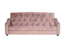 Диван Garda Decor Диван Loren трехм.раскл с кантом,велюр пыльная роза Н-Йорк40 арт. LOREN(К)-2K-П.РОЗА-Н-ЙОРК40