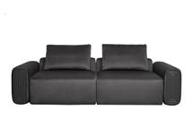 Диван Garda Decor Диван трехместный Turin с мех т.серый велюр Colt1003 255*120**68см арт. TURIN-TM3-Colton1003