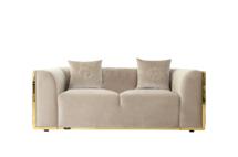 Диван Garda Decor 102AN-DIV-9172-BEG Диван Берн (Bern) двухместный, велюр бежевый 194*96*69см арт. 102AN-DIV-9172-BEG