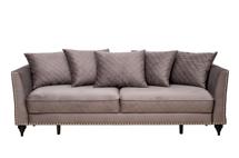 Диван Garda Decor Диван Сорренто(Sorrento) 230M трехм. раскл.,велюр сер.Colt017 230*101*86 арт. SORRENTO-230M-Colt017