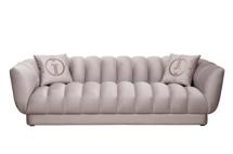 Диван Garda Decor Диван Фабио(Fabio) трехместный велюр бежевый Colt1001-SERROS 239*95*72см, 2 подушки арт. FABIO-3-2K-Colt1001