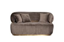 Диван Garda Decor 102AN-DIV-1302-KOR Диван Гларус (Glarus) двухместный, велюр коричневый 170*88*86см арт. 102AN-DIV-1302-KOR