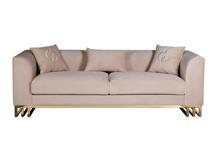Диван Garda Decor 102AN-20493 Диван Люцерн (Lucerne) трехместный велюр бежевый 230*86*75см арт. 102AN-20493