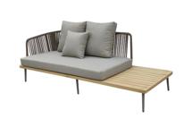 Диван Garda Decor 129KN-03047 Диван трехместный левосторонний "БЭЙЛИ (BAYLEY)" уличный серый 220*84*75см арт. 129KN-03047