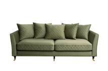 Диван Garda Decor Диван Сорренто(Sorrento)/BD 220 трехмест., велюр оливковый Colt1002-OLIV 220*101*88см арт. 187BD-SORRENTO-220-Colt1002
