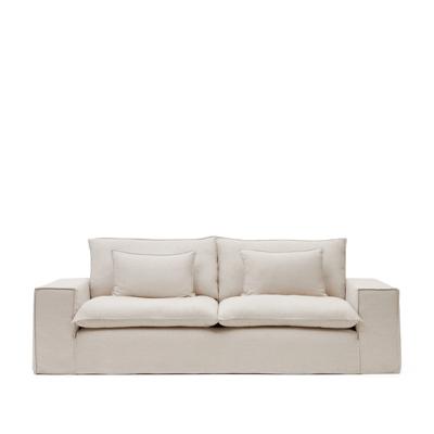 Диван La Forma (ех Julia Grup) Anarela 3-местный диван со съемным чехлом и льняными подушками бежевого цвета 280 см арт. 174321