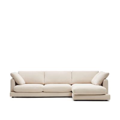 Диван La Forma (ех Julia Grup) Gala 4-местный диван с правым шезлонгом бежевый 300 см арт. 151109