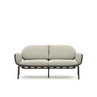 Диван La Forma (ех Julia Grup) Уличный 2-местный диван Joncols с бежевой обивкой и серым алюминием 164 см арт. 420175