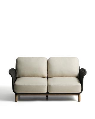 Диван La Forma (ех Julia Grup) Уличный диван Alipa из акации и темно-серой веревки 165 см арт. 481649