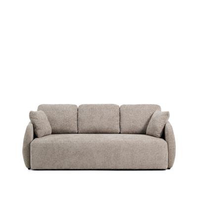 Диван La Forma (ех Julia Grup) Трехместный диван-кровать Laira из бежевой синели, 218 см арт. 453041