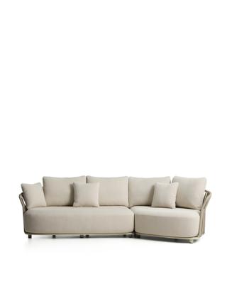 Диван La Forma (ех Julia Grup) Уличный модульный диван Osani из алюминия экрю и веревки цвета таупе 274 см арт. 482323