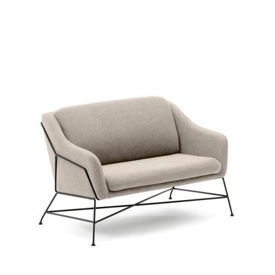 Диван La Forma (ех Julia Grup) Brida 2-местный диван бежевого цвета на стальных ножках арт. 181453