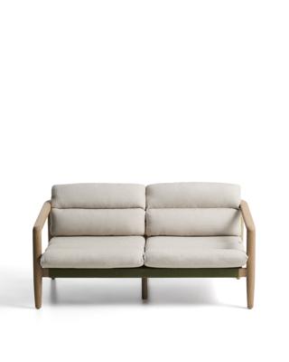 Диван La Forma (ех Julia Grup) Уличный диван Menfi из массива акации и зеленой веревки, 136 см арт. 482301