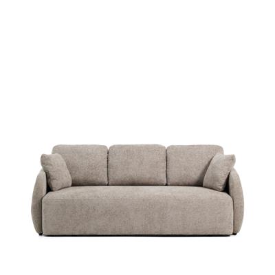 Диван La Forma (ех Julia Grup) Трехместный диван-кровать Laira из бежевой синели, 218 см арт. 453041