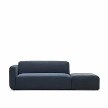 Диван La Forma (ех Julia Grup) Neom 2-х местный диван со задним модулем синего цвета 244 см арт. 157111