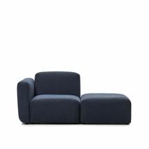 Диван La Forma (ех Julia Grup) Neom Одноместный диван с задним модулем синего цвета 169 см арт. 157105