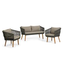 Диван La Forma (ех Julia Grup) Комплект Inti с 2-местным диваном и 2 креслами зеленого цвета арт. 097614