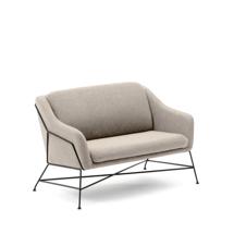 Диван La Forma (ех Julia Grup) Brida 2-местный диван бежевого цвета на стальных ножках арт. 181453