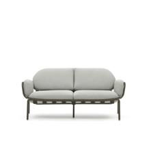 Диван La Forma (ех Julia Grup) Уличный диван Joncols из серой ткани и зеленым алюминиевым каркасом 164 см арт. 481935