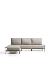 Диван La Forma (ех Julia Grup) Трехместный уличный диван Vathi с левым шезлонгом цвета таупе, 250 x 159 см арт. 482029