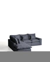 Диван La Forma (ех Julia Grup) Угловой диван Anarela на 4 места со съемными чехлами из темно-серого льна и вискозы, 287 x 307 арт. 483165