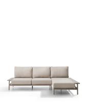 Диван La Forma (ех Julia Grup) Уличный диван Vathi из бежевого алюминия с шезлонгом справа, 250 x 159 см арт. 483467