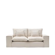 Диван La Forma (ех Julia Grup) Anarela бежевый льняной диван 2-местный со съемным чехлом и подушками 240 см арт. 409779