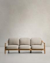 Диван La Forma (ех Julia Grup) Уличный 3-х местный диван Elunda из тикового дерева и бежевой веревки арт. 482221