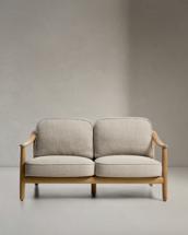 Диван La Forma (ех Julia Grup) Уличный 2-х местный диван Elunda из тикового дерева и бежевой веревки арт. 482219