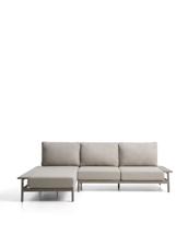 Диван La Forma (ех Julia Grup) Трехместный уличный диван Vathi с левым шезлонгом цвета таупе, 250 x 159 см арт. 482029