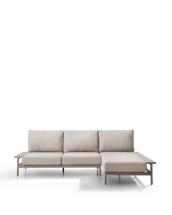 Диван La Forma (ех Julia Grup) Уличный диван Vathi из бежевого алюминия с шезлонгом справа, 250 x 159 см арт. 483467